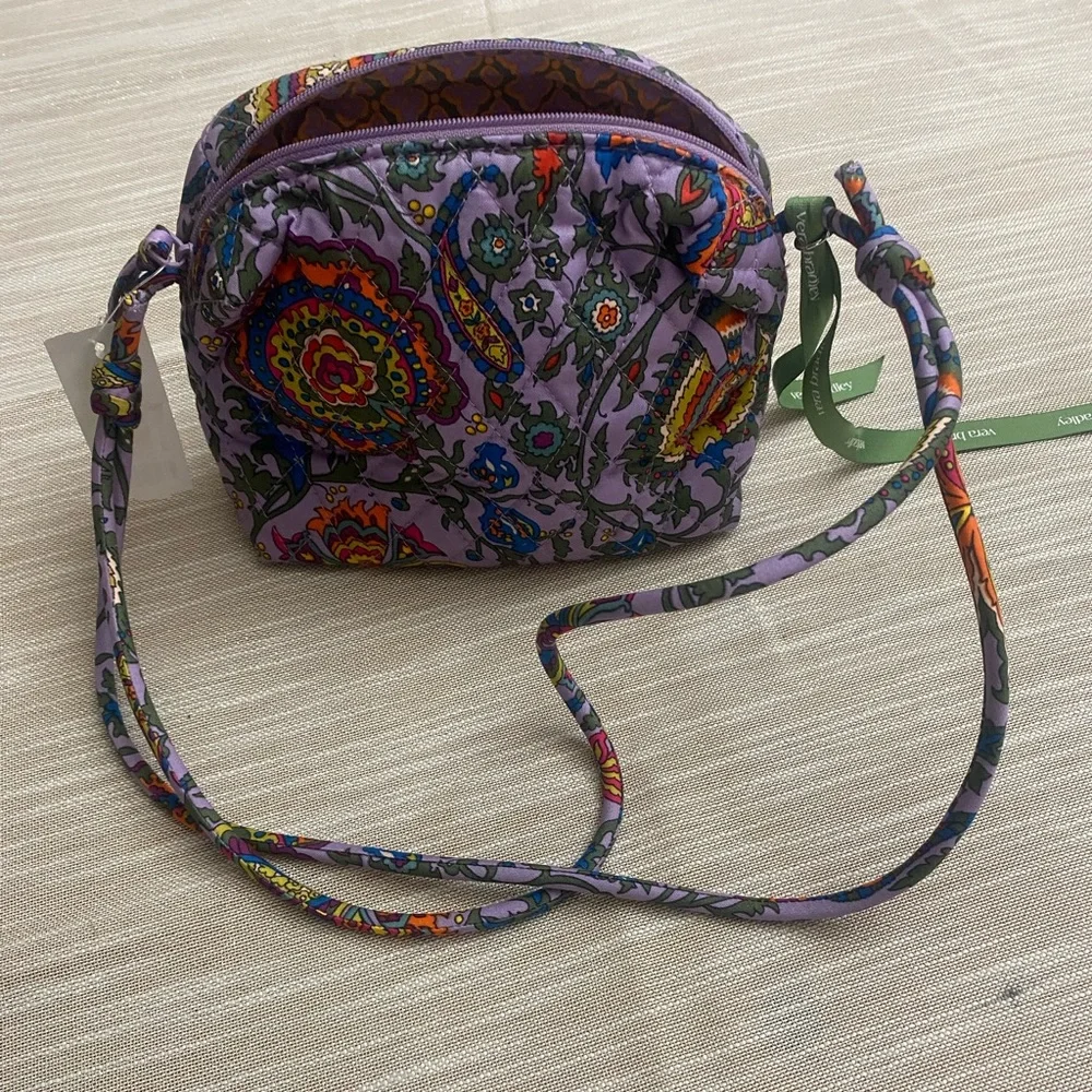 Vera Bradley Blake Crossbody Bag Minimalist Marrakesh Purple - Picture 1 of 12